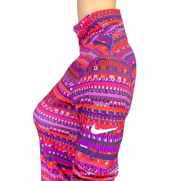 Nike Womens Pullover Top Shirt Dri Fit Geo Print Half Zip Long Sleeve Small - Picture 9 of 12